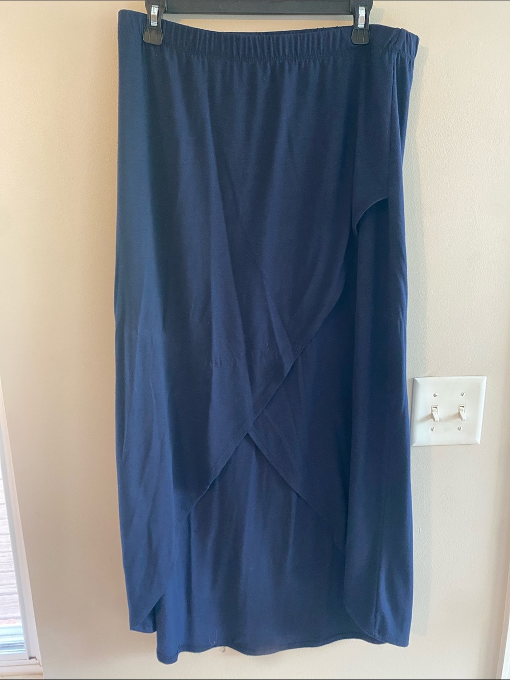 Maurices Navy Blue Wrap-Style Maxi Skirt